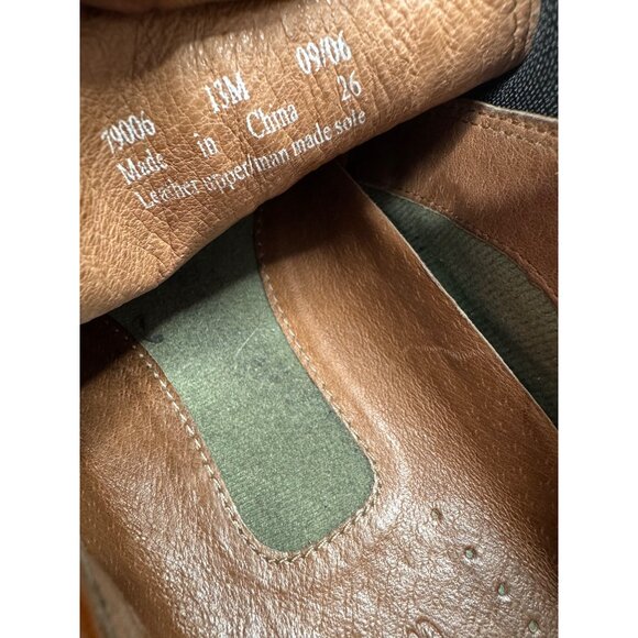 Clarks Mens Size 13M Brown Leather Slip-On Cap Toe Dress Shoes - Picture 5 of 7